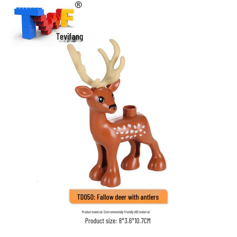 Крупные строительные блоки из частиц: Совместимые Игрушки для Обучения Животным Фермы Прерии Океана для Детей