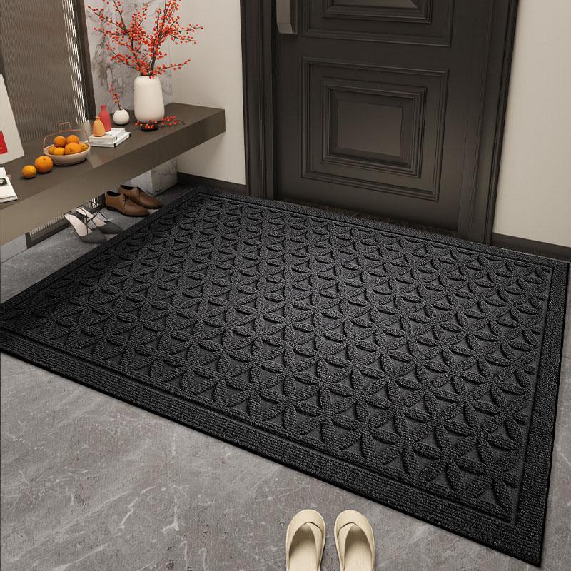 Entrance Doormat Anti Slip Floor Mat Indoor Outdoor Door Carpet Durable Water Absorbent Bathroom Rugs Stripe Door Mats Grey