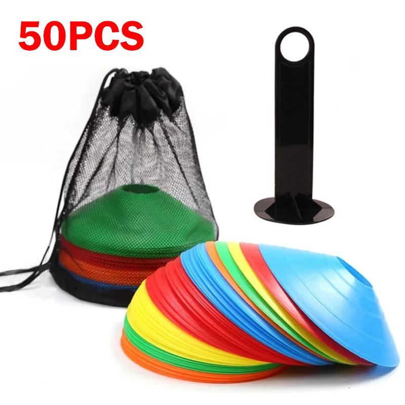20/50Pcs Cone Set Soccer Training Sign Dish Soccer Training Pro Agility Discs Dish Adult Kid Football Training Equipment Football Training Equipment