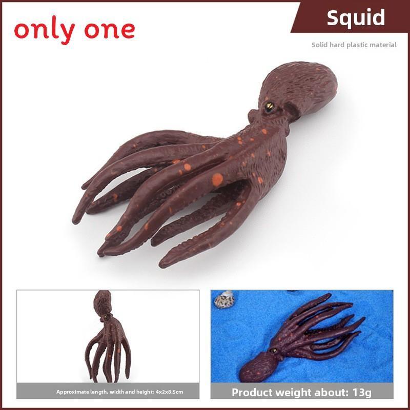 Морское существо Морской слизень Кальмар ПВХ Модель Украшение для украшения аквариума Офис