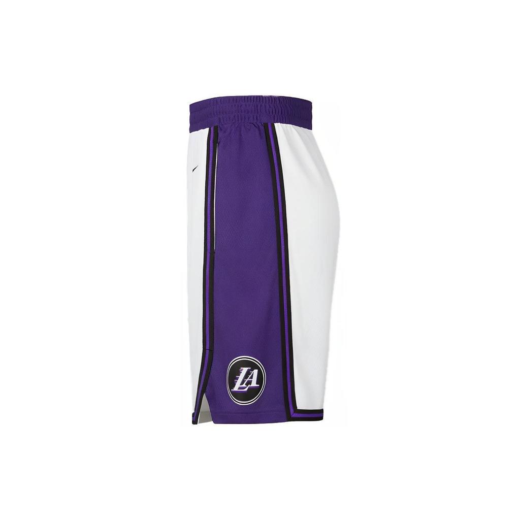 Nike Спортивные шорты Dry-Fit Dri-Fit Los Angeles Lakers с логотипом и цветными блоками, мужские брюки белого цвета DO9661-100