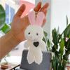 DIY Trinket Plush Rabbit Keychain Bear Plush Keychain Dog Plush Keyring Backpack Pendant