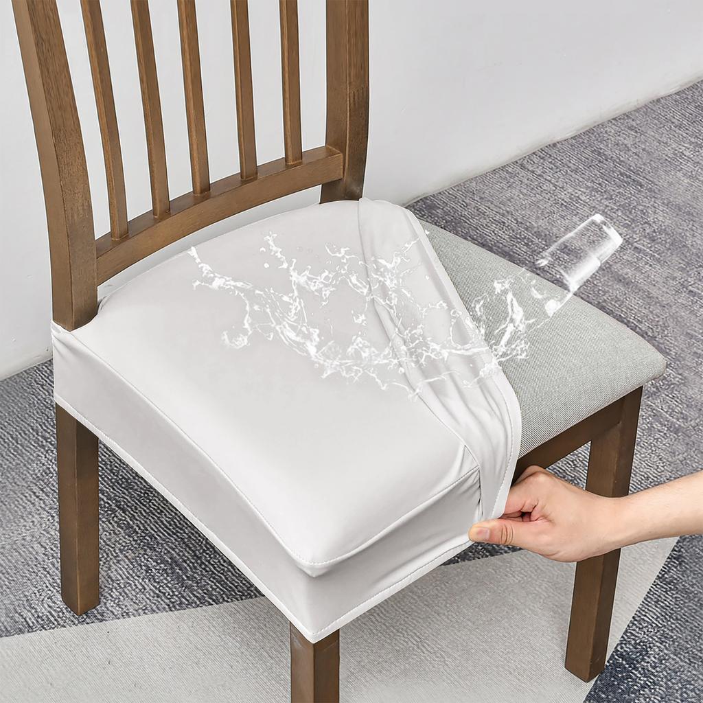 PU leather chair seat cover waterproof cross-border home dining chair cover half pack hotel pu leather chair cover cover