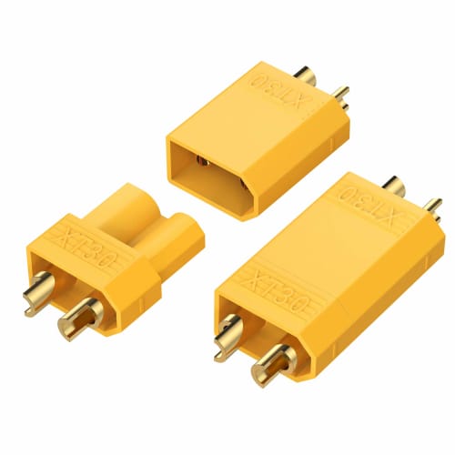 AUTOUTLET XT30 Connectors, 20PCS, 10 Pairs, Male & Female XT30 Connector Plugs with Heat Shrink Tubing for RC Cars, Boats, and LiPo Batteries