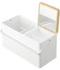 Yamazaki Makeup Box, White, Approx. W31 x D15 (including handle) x H15.5cm, Tower Design, Portable with Handle, 5453
