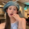 Korean Style Painter Hat Newsboy Cap Octagonal Hat Personality Denim Beret  Ladies