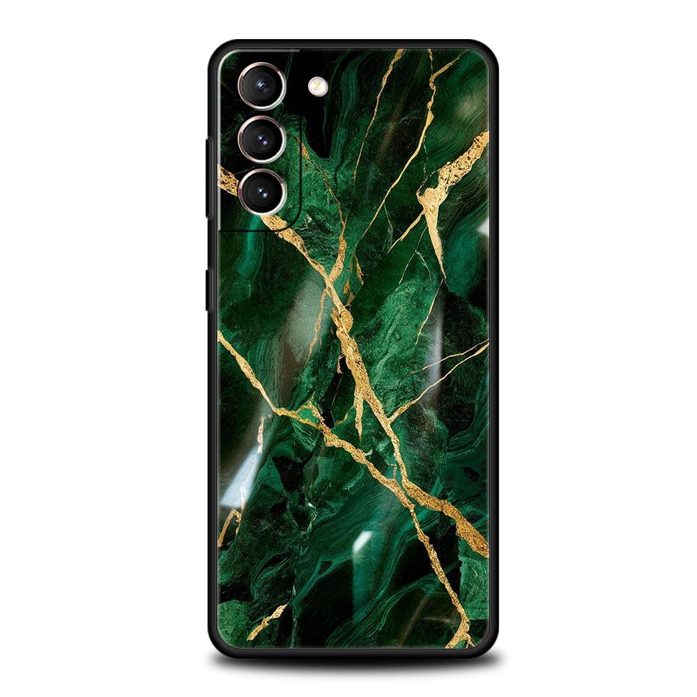 Акварельный мраморный чехол для телефона для Samsung Galaxy S26 Ultra S25 Plus S24 FE S23 S22 5G S21 S20 Черный мягкий