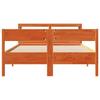 Solid Wood Bed without Mattress Wax Brown 120 x 200 cm Pine Wood