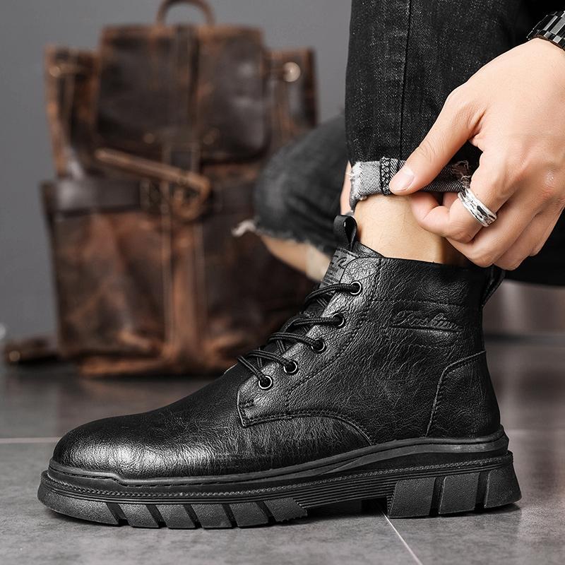 High-Top Tooling Shoes Classic Boots Male Outdoor Desert Boots Fashion Men Footwear All-match Men Fashion Ankle Leather Boots