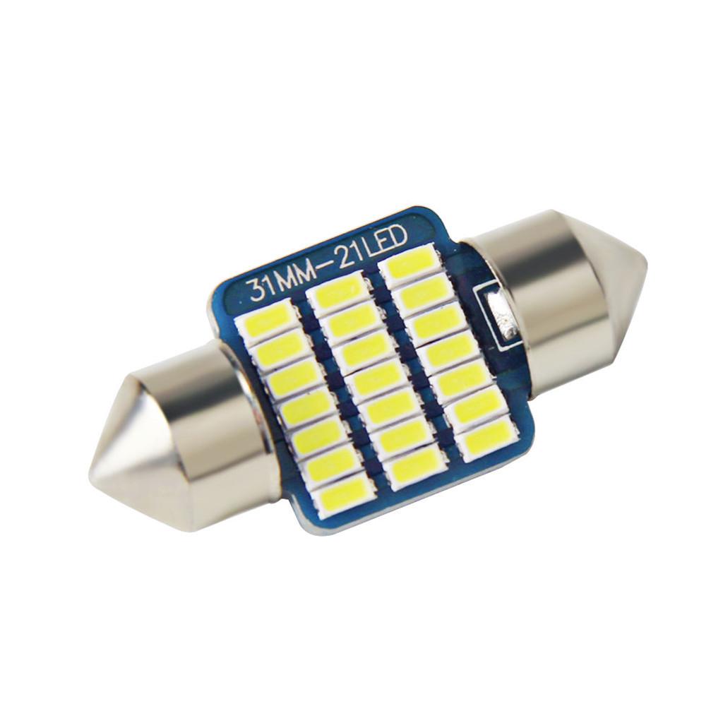2 шт. 31 мм 3014 21SMD светодиодный автомобильный гирлянда с куполом, внутренняя лампа для чтения карты, белая