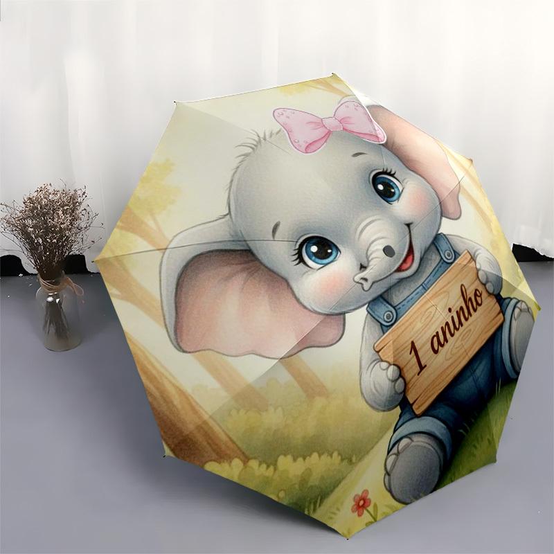 1 шт. Зонт-слон с пластиковой ручкой, подходит для всех сезонов Umbrellaptys26066