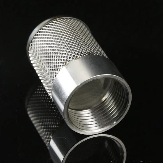 Inlet Suction Strainer Stainless Steel Garden Hose Inlet Filter Mesh Easy Install Intake Hose Pickup Filter Head for Irrigation Water Pump Filter