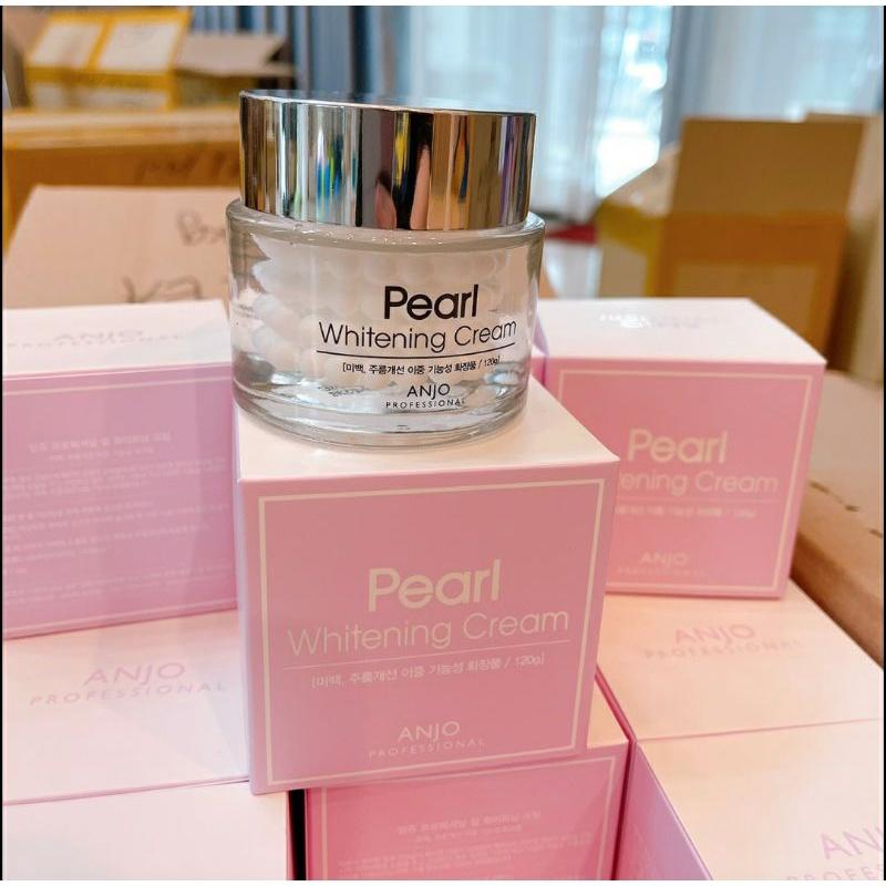 ANJO Pearl Whitening Cream 120 г, против морщин, против старения, Kbeauty, корейская косметика, пробник