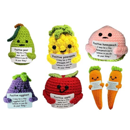 Вязаная игрушка из фруктовой шерсти. Украшение. Очаровательный внешний вид. Яркий цвет. Поощрение. Эмоциональная поддержка. Забавная мини-кукла, связанная крючком. Секс-одежда для взрослых.