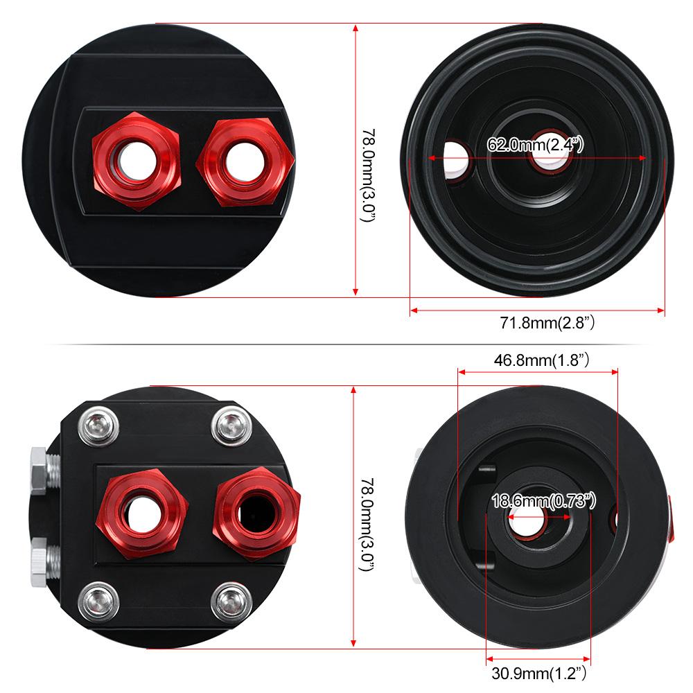 Алюминиевый масляный фильтр, комплект переходников для сэндвич-фитингов с наружной резьбой 3/4X16/20X1,5, переходная пластина для масляного сэндвича