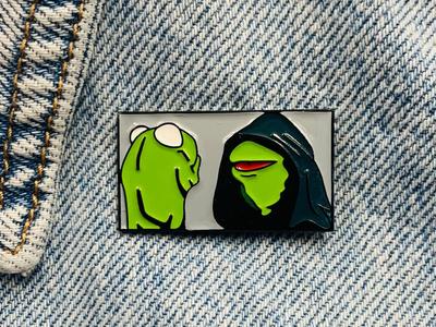 Новая эмалированная булавка, злой Кермит, Звездные войны, металлический разъем, подарок на день рождения, 1 шт.