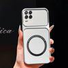 Улучшенный защитный чехол с большой защитой линзы для OPPO A54 4G, роскошный кожаный чехол с магнитным кольцом