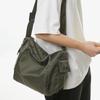 Men Solid Color Shoulder Bag Women Nylon Crossbody Bag Large Capacity Messenger Bag