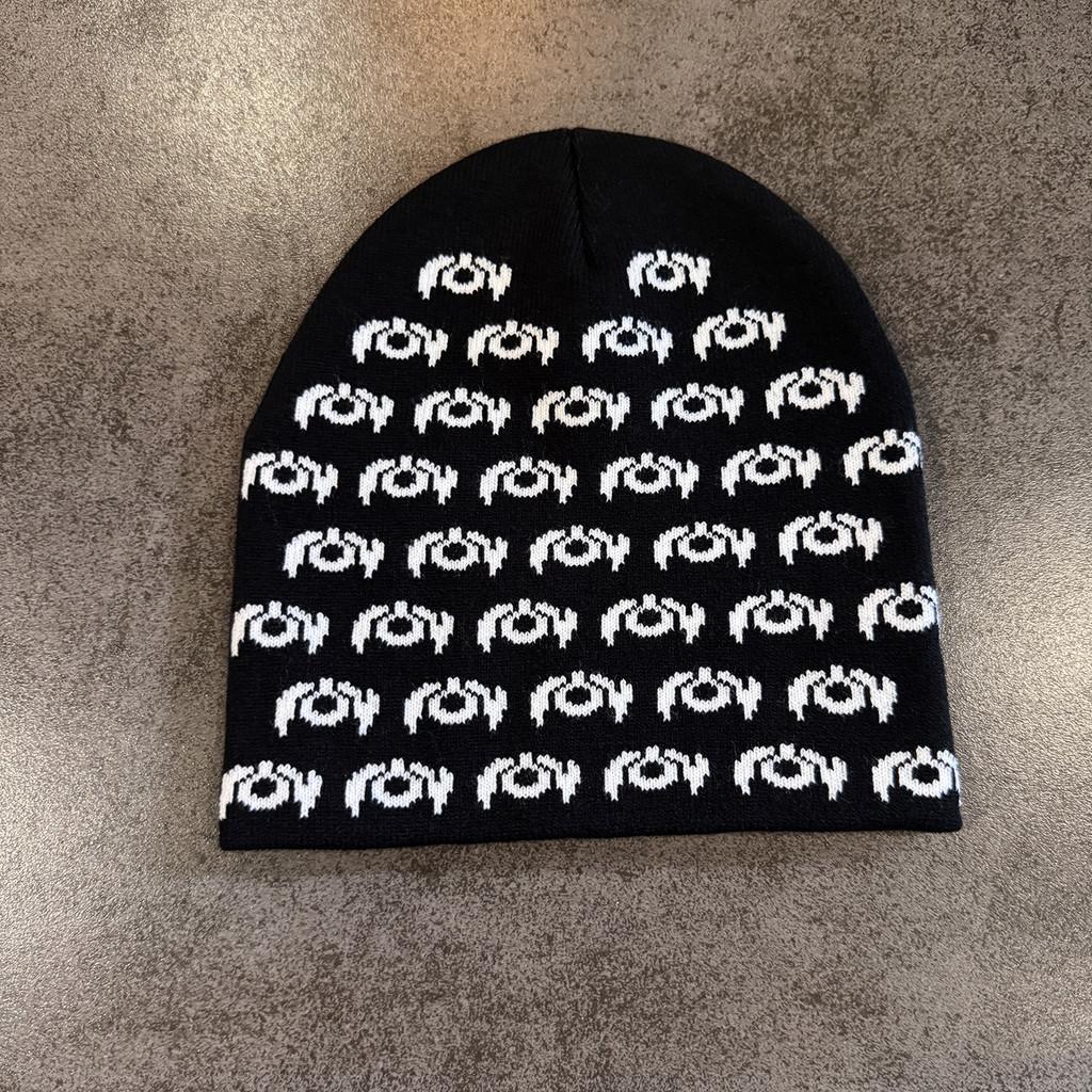 Объемная вязаная шапка-бини с высоким верхом и наушниками для тепла осенью и зимой для мужчин и женщин