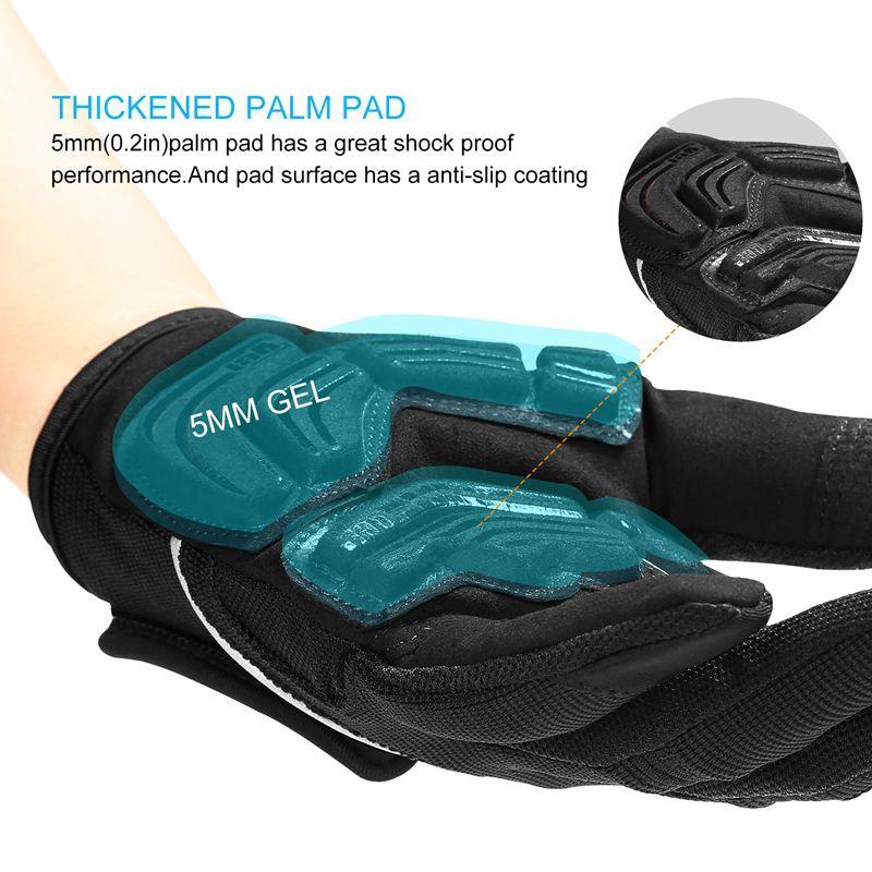 INBIKE Cycling Gloves Touch Screen Bicycle Sports Gloves Shockproof MTB Full Finger Bike Road Glove for Biker Men with Palm Pad