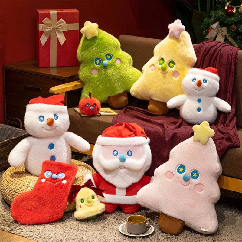 Christmas Santa Plush Toy Decorative Cushion For Kid And Holiday Gift
