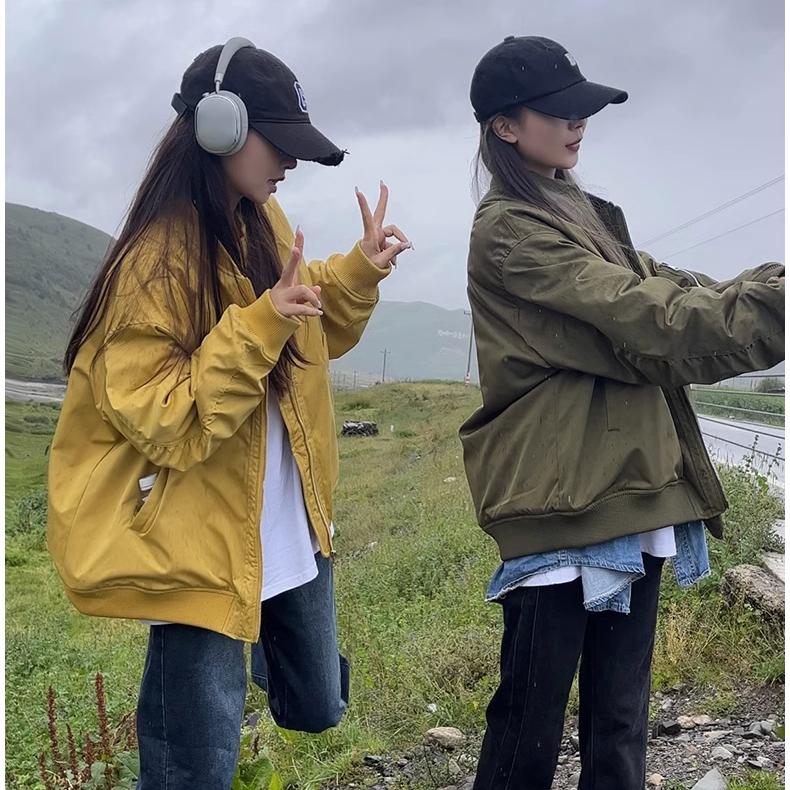 Women's Winter Baseball Jacket with Cotton Padding and Oversize Fit