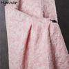 Pink Jacquard Fabrics Folds Dress Material Sweet Clothing Fabric DIY Needlework Sewing Apparel Accessories Handmade Materials