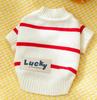 Striped Thickened Front-Opening Sweater for Small and Medium-Sized Dogs