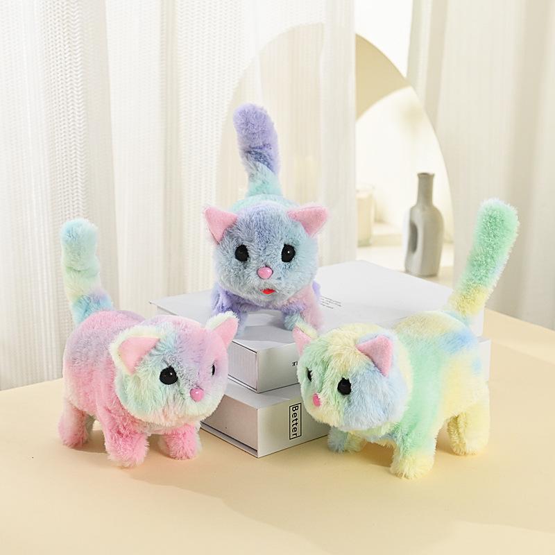 Интерактивный электронный плюшевый котенок: Ходит, мяукает и виляет хвостом - Идеальная детская симуляция питомца