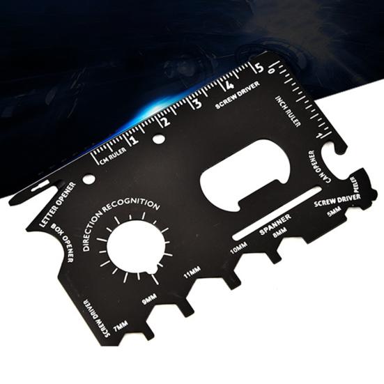 Puntos Stainless Steel Wallet Card Size Outdoor Camping Survival Gear Pocket Multi Tool