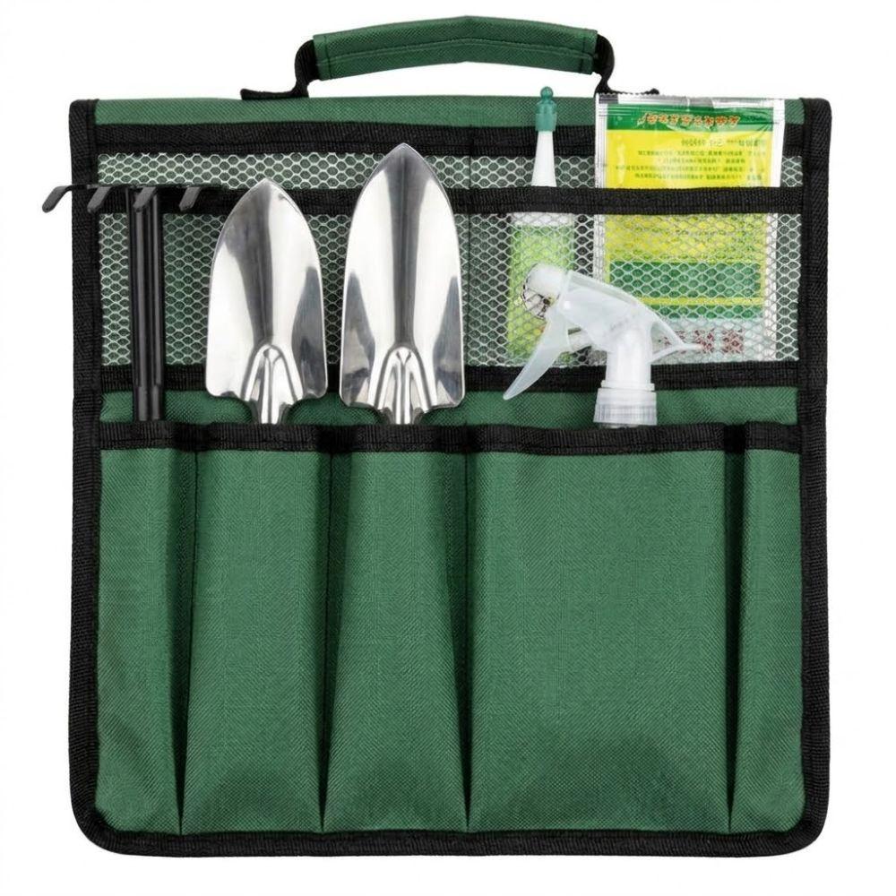 Foldable Garden Kneeler Tool Bag Garden Stool Storage Pouch Outdoor Gardening Work