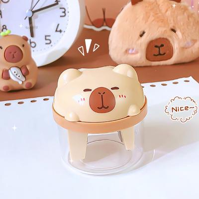Мультяшная милая точилка для карандашей Capybara, портативная мини-ручная точилка для карандашей, офисные школьные принадлежности, канцелярские принадлежности для студентов, подарки