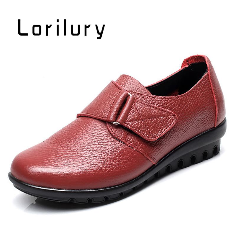 Модная брендовая обувь для женщин 2024 Весна Мокасины на танкетке Женские черные туфли на плоской подошве из натуральной кожи Офисные туфли для медсестер Повседневные кроссовки для мам