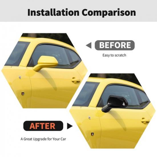 Carbon Fiber Exterior Rearview Mirror Cover For Chevy Camaro 2016+ Accessories