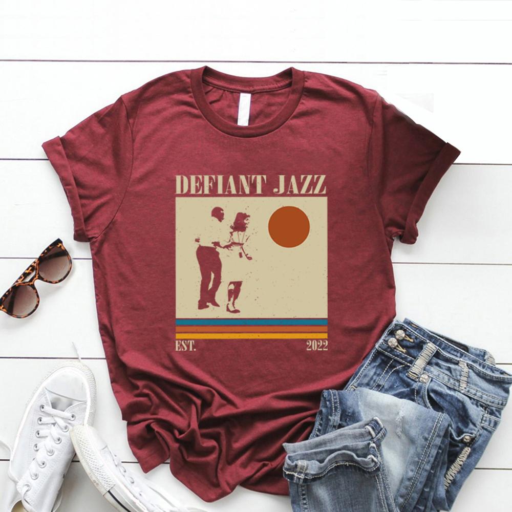 Футболка Defiant Jazz Футболка Severance TV Show Винтажная футболка 90-х Футболки унисекс с коротким рукавом Ретро футболки Уютный подарок для фанатов научной фантастики