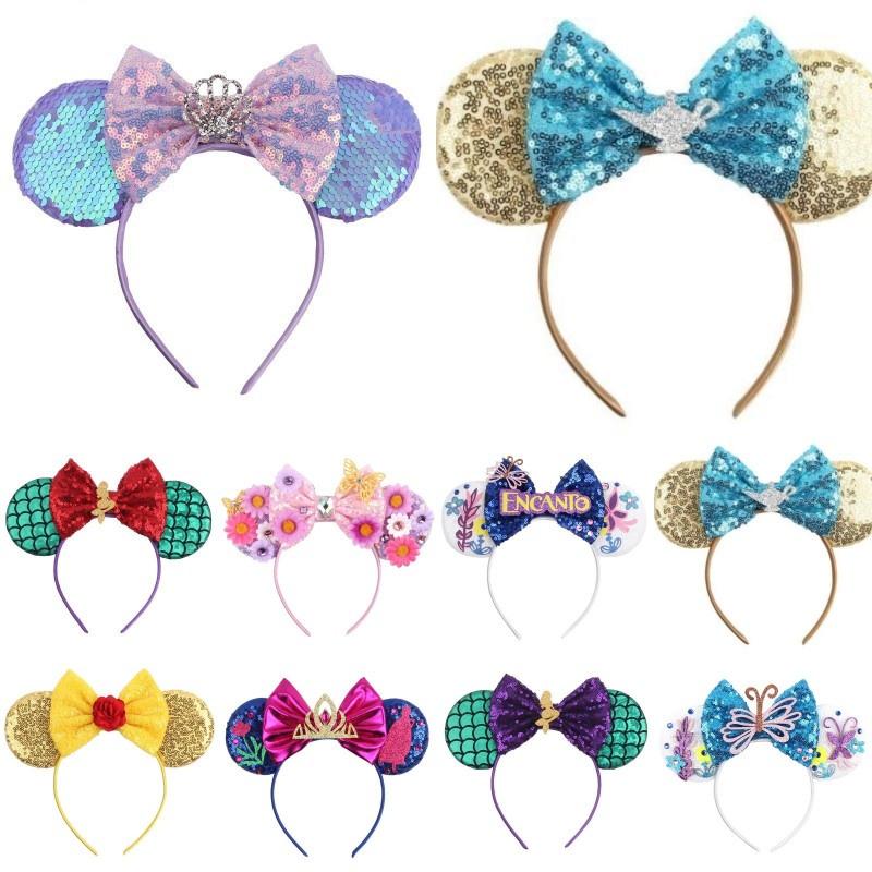 Blingy Minnie Mouse Headbands With Sparkling Glitter For Girls