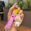 Cross Border Cartoon Plush Fabric Keychain Pendant Labubu Backpack Ornament Cute 3D Doll Keychain