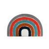 Outside The Door, Semi-round Rainbow Cartoon Floor Mat, Door Mat, Toilet Non-slip Floor Mat, Bathroom, Absorbent Decorative Mat, Carpet, Bathroom