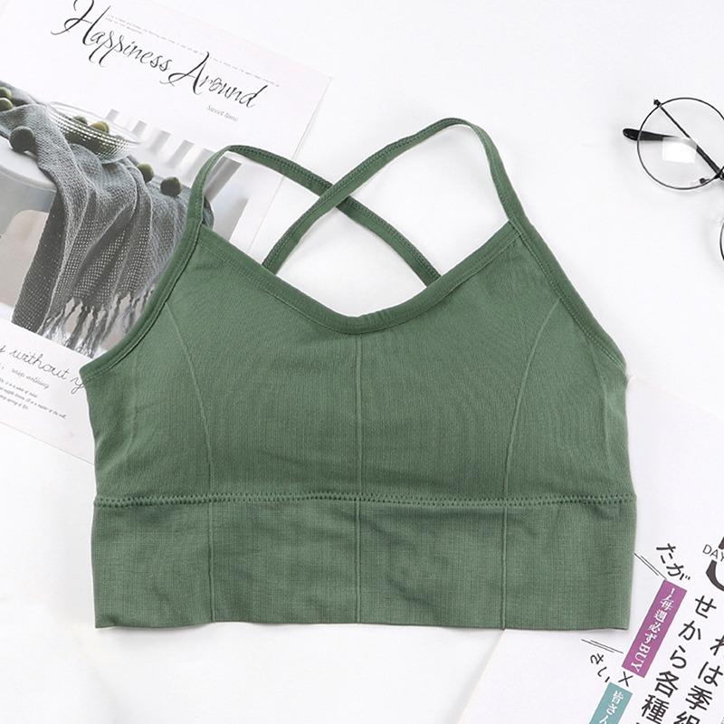 Женский спортивный бюстгальтер с открытыми перекрестными ремешками, женский спортивный укороченный топ для йоги, тренажерного зала, бюстгальтер для фитнеса, дышащие бюстгальтеры