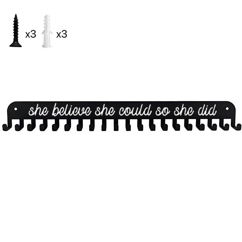 Medal Display Rack Metal Medal Hanger Holder Organizer Wall Mounted Large Capacity Award Holder For Race Soccer Sports Karate