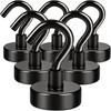 1Pcs Black Magnet Hook Strong Magnet Hooks Heavy Duty Magnetic Cruise Hooks For Refrigerators