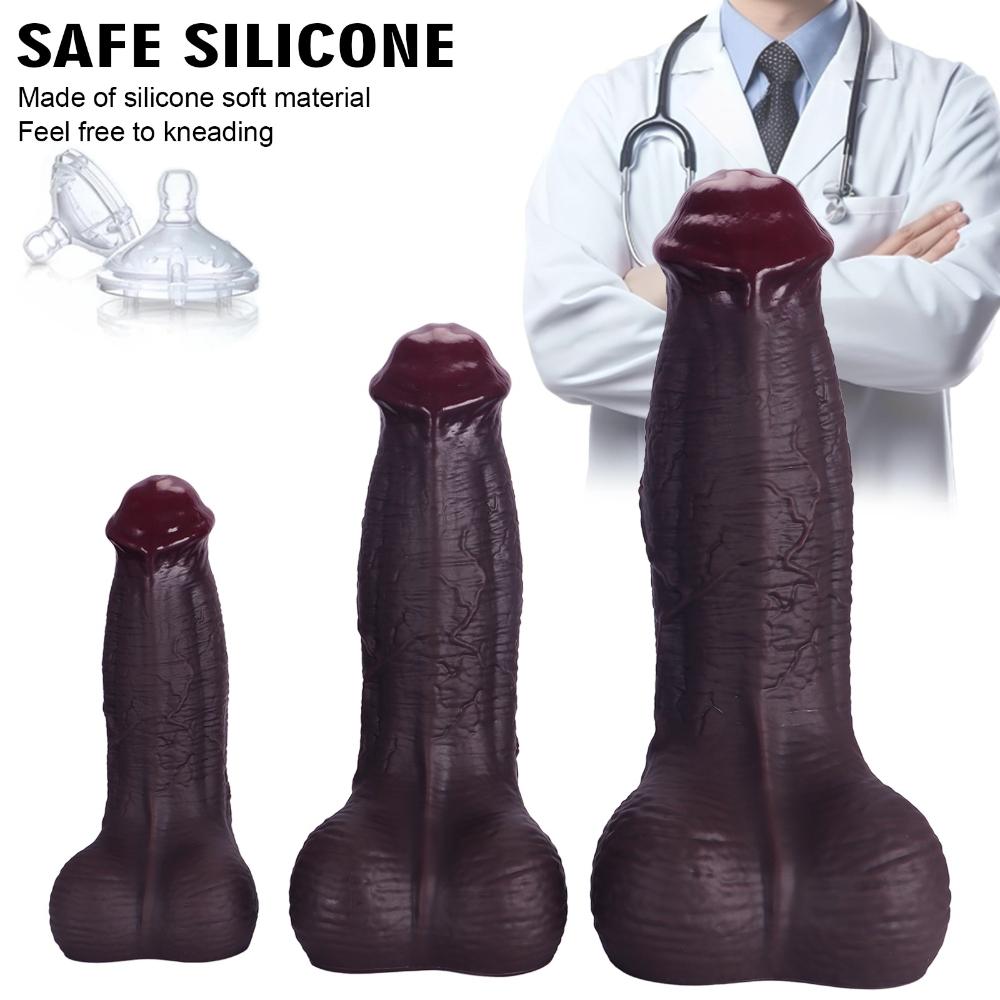 Большой реалистичный дилдо в виде животного для женщин, форма пениса лошади, взрослая секс-игрушка для стимуляции точки G, гибкий силиконовый мастурбатор