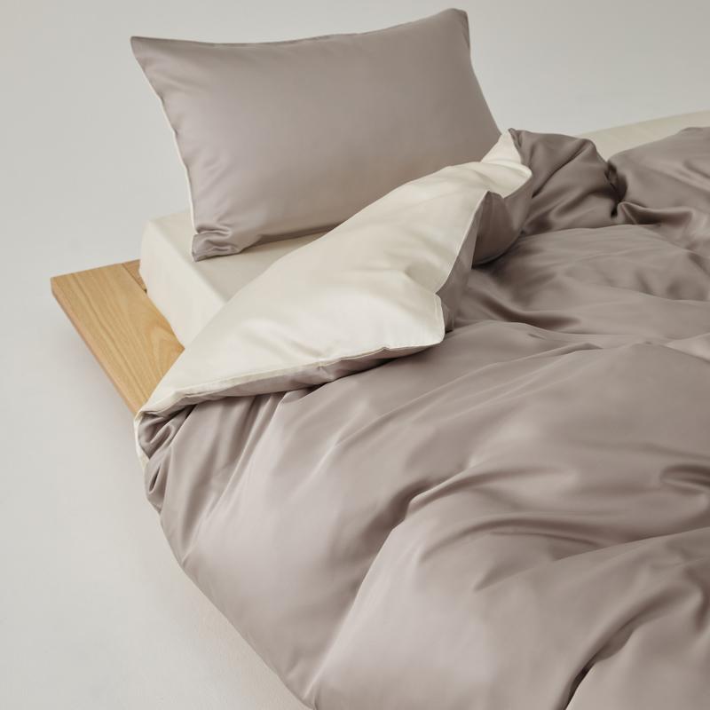 Простой комплект постельного белья из 100% лиоцелла с простынями, однотонный, мягкий, приятный для кожи, для кровати размера Queen, King, пододеяльник из натурального растительного волокна