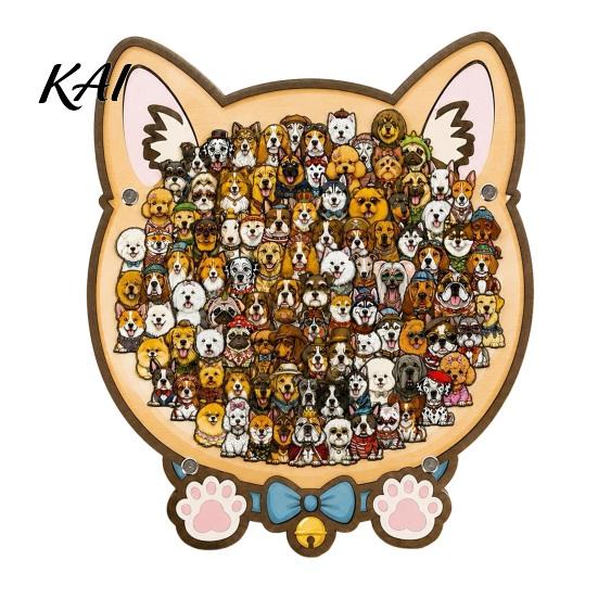 Solid Wood Puzzle Toy Wooden Animal Jigsaw Puzzle, Pig Rabbit Theme Difficult Educational Game Challenge Game, Kids Adults for Desk Decoration Art