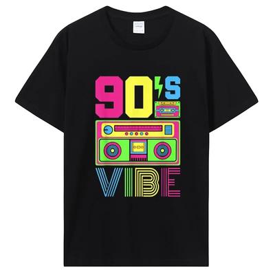 Атмосфера 90-х годов, стиль 1990 года, модный наряд в стиле 90-х, костюм девяностых, футболка с забавным рисунком, футболки, топы, женская модная одежда, большие размеры