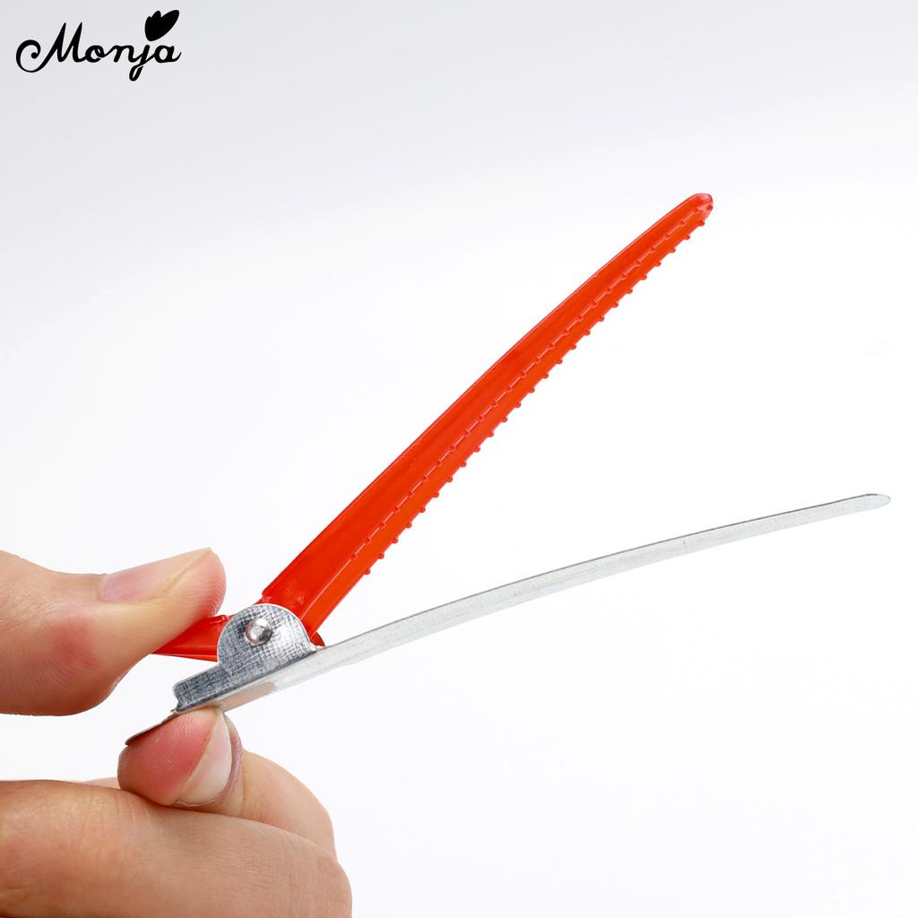 monja Заколки для волос, держащие прическу для парикмахерской, плоские заколки для волос с утиным ртом, аксессуары для резки с одним зубцом, парикмахерские ролики с самозахватом, инструменты для поставок