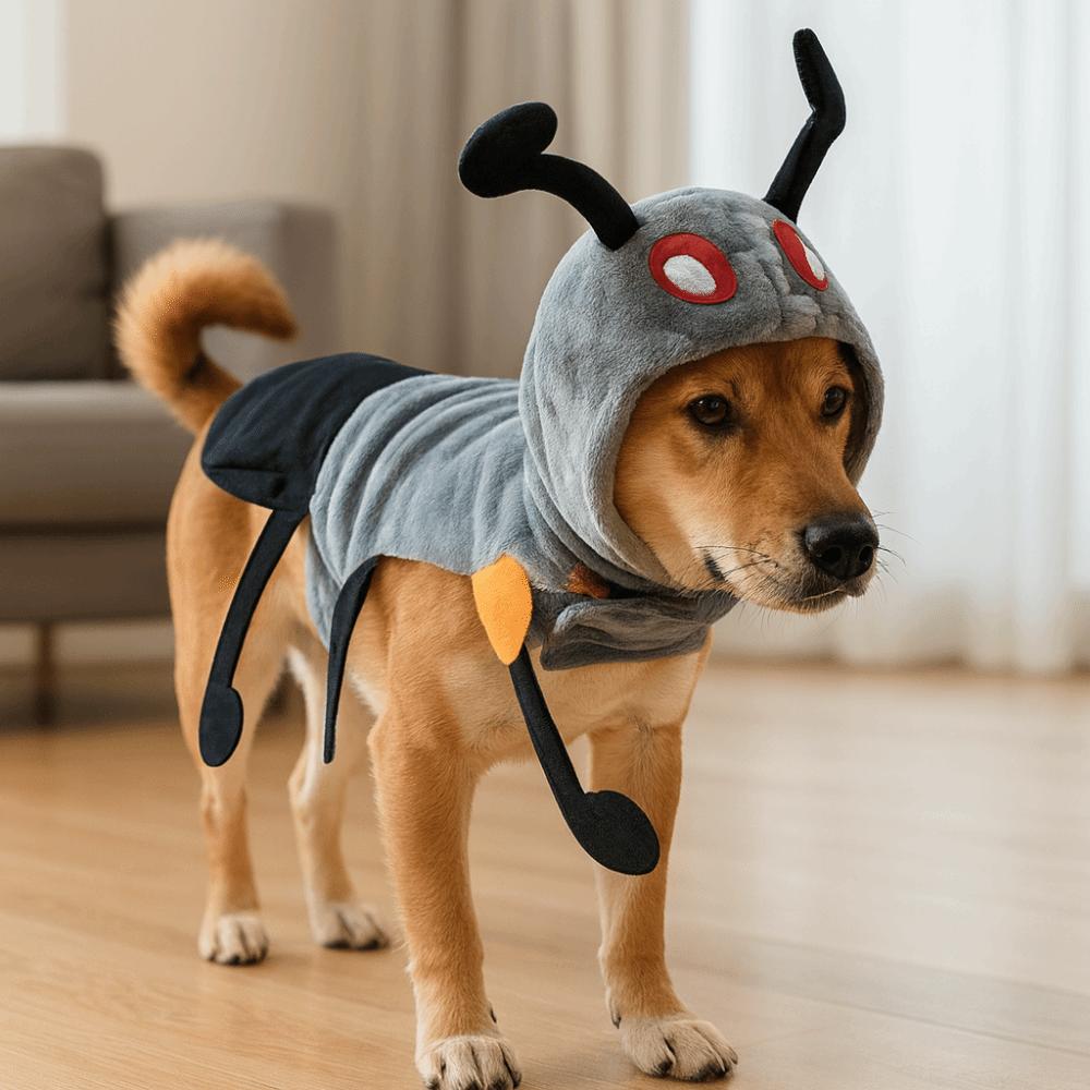 Костюм муравья-симулятора Костюм для трансформации собаки в форме муравья Теплый Удобный с шапкой Костюмы муравья для собаки Наряд для питомца