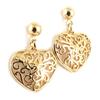 [B9431] - Gold Plated 'Love Filigree' Earrings