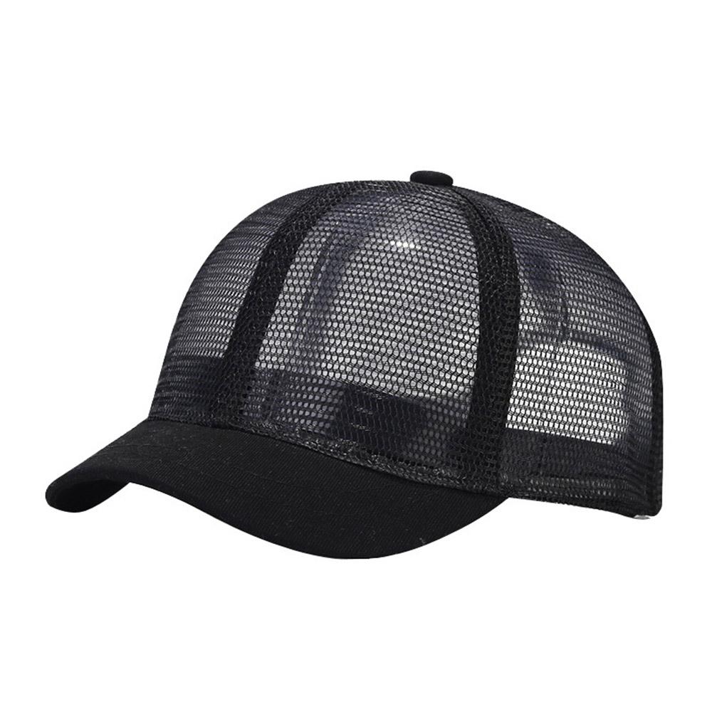 Унисекс Бейсболка с коротким козырьком Простая Повседневная Однотонная Snapback Кепки Хип-Хоп Тракер Кепка Регулируемая Для улицы Дышащая Кепка от солнца