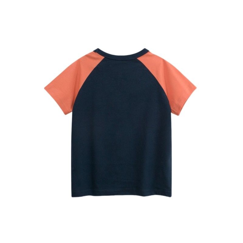 27Kids Children's Clothing Summer Half Sleeve Kids Letter Short Sleeve T-shirt Baby Boy Raglan Sleeve Clothes Boy 100% Cotton Coat